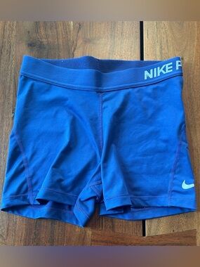 Nike Blue Dri-FIT Performance Compression Shorts size medium